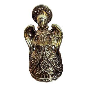 Vtg Napcoware Angel Gold Ceramic Planter Christmas Retro Holiday Decor 8" Japan